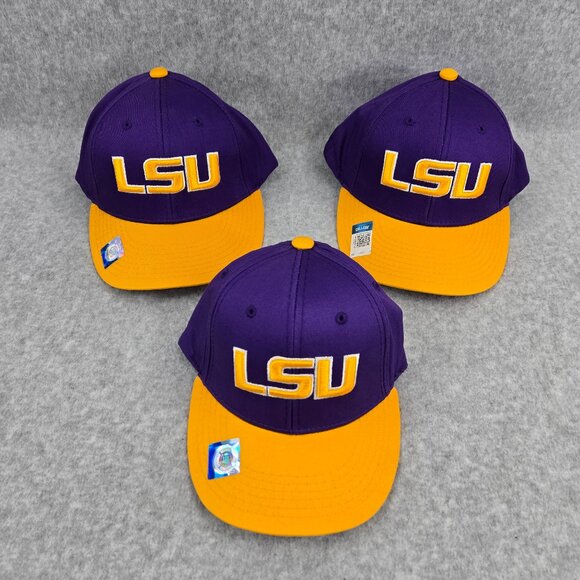 (2) Adult (1) Youth LSU Hat Cap Adjustable Louisiana State University Bundle Lot - Picture 1 of 11